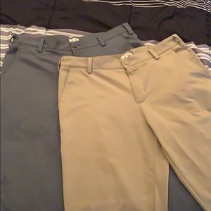 Two Pair Adidas Dress/Golf Polyester Pants 32x34